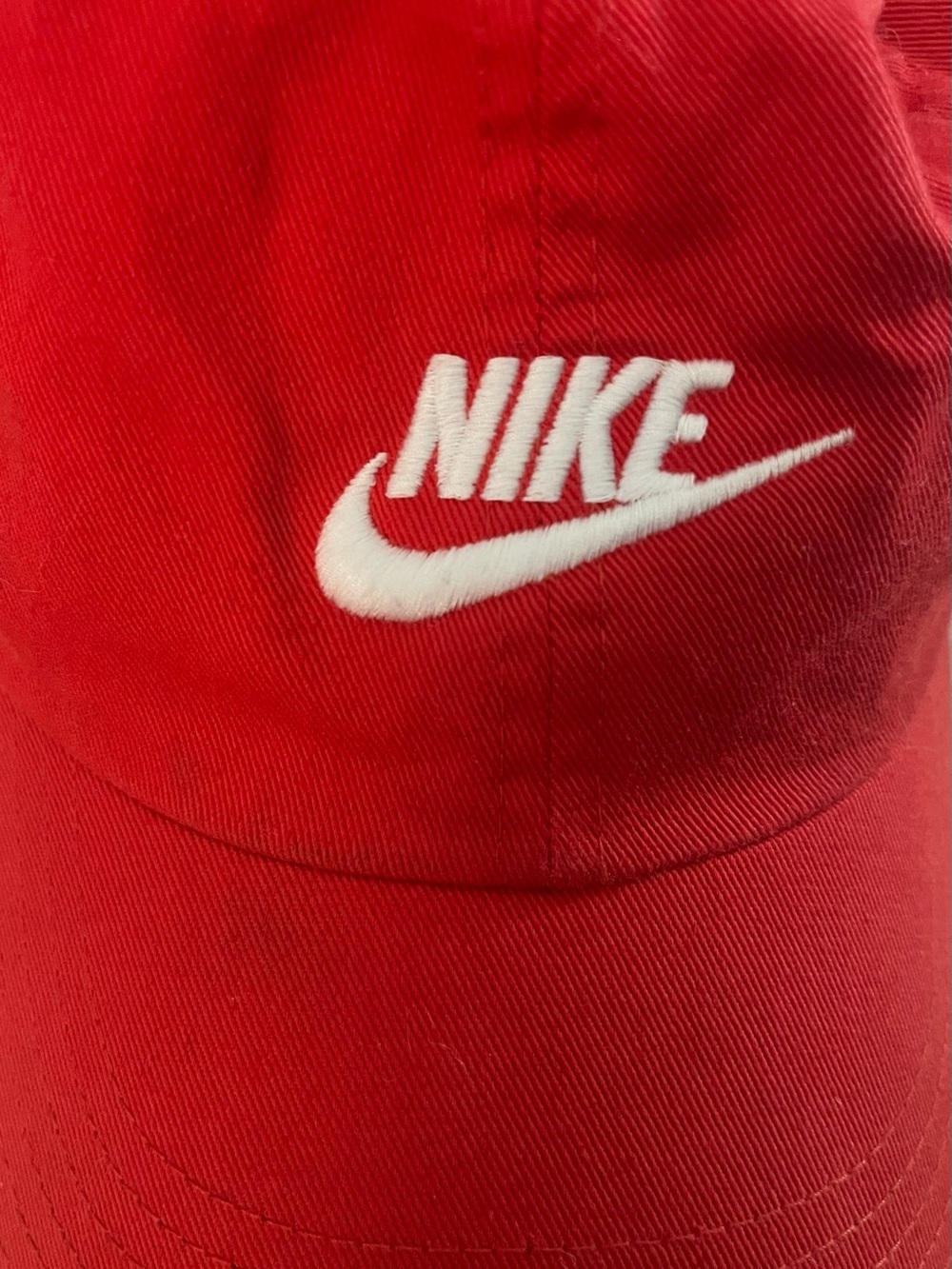 🧢 Nike Red Cap with White Swoosh Logo